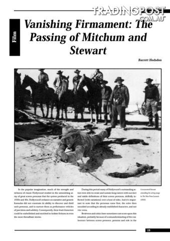 Vanishing Firmament: The Passing of Mitchum and Stewart