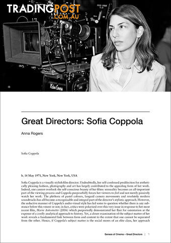 Great Directors: Sofia Coppola