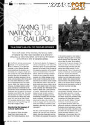 Taking the 'Nation' out of Gallipoli: Tolga Ornek's Gallipoli: The Frontline...