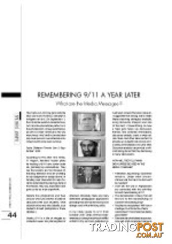 Remembering 9/11 A Year Later - What are the Media Messages?