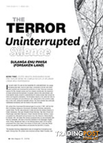 The Terror of Uninterrupted Silence: Sulanga Enu Pinisa (Forsaken Land)