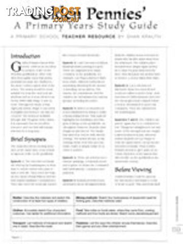 Golden Pennies: A Primary Years Study Guide