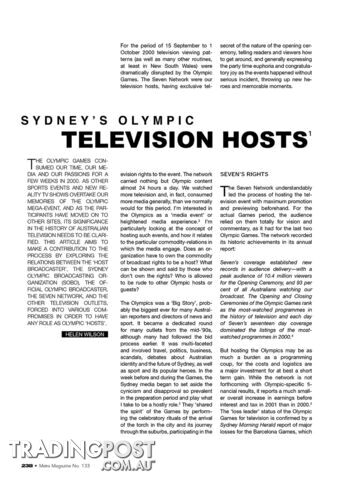 Sydney's Olympic Television Hosts