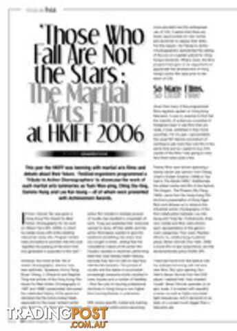 Those Who Fall Are Not the Stars: The Martial Arts Film at HKIFF 2006