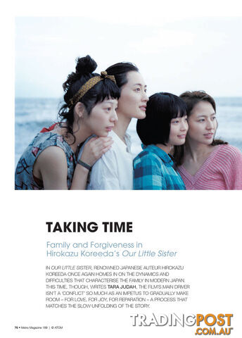 Taking Time: Family and Forgiveness in Hirokazu Koreeda's Our Little Sister