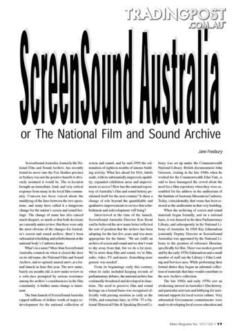 ScreenSound Australia or the National Film and Sound Archive