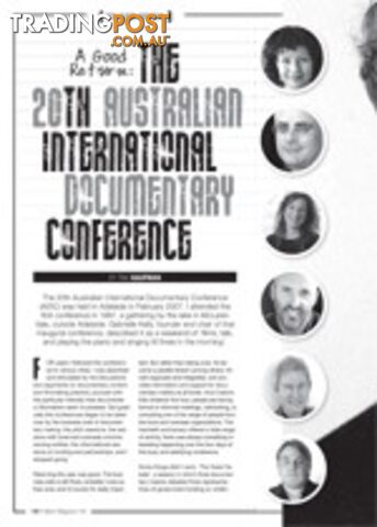 A Good Return: The 20th Australian International Documentary Conference