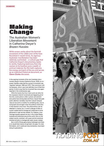 Making Change: The Australian Women's Liberation Movement in Catherine Dwyer's...