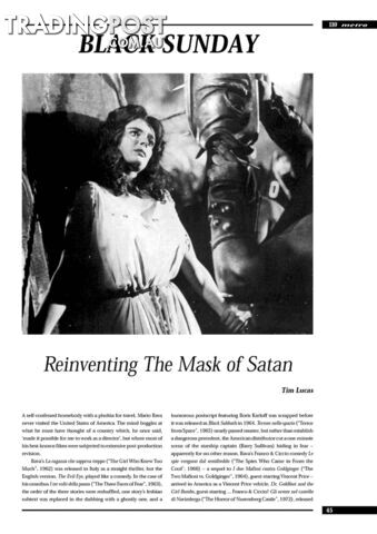 Black Sunday': Reinventing 'The Mask of Satan'