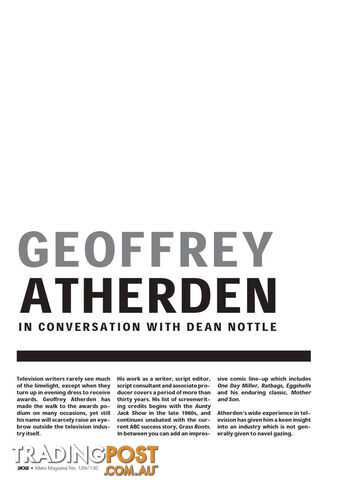 Geoffrey Atherden: In Conversation with Dean Nottle