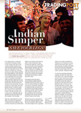 Indian Simper: Save Your Legs!