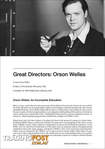Great Directors: Orson Welles