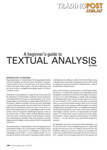 A Beginner's Guide to Textual Analysis