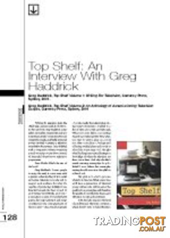 Top Shelf: An Interview with Greg Haddrick