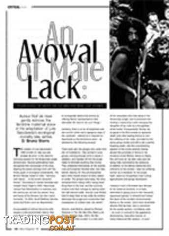 An Avowal of Male Lack: Sound in Rolf de Heer's The Old Man Who Read Love...