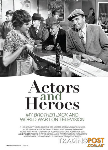 Actors and Heroes: My Brother Jack and World War I on Television