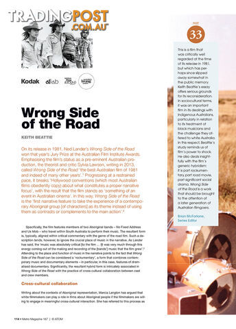 NFSA's Kodak/Atlab Cinema Collection: Wrong Side of the Road