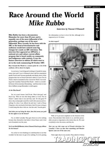 Race Around the World': Mike Rubbo
