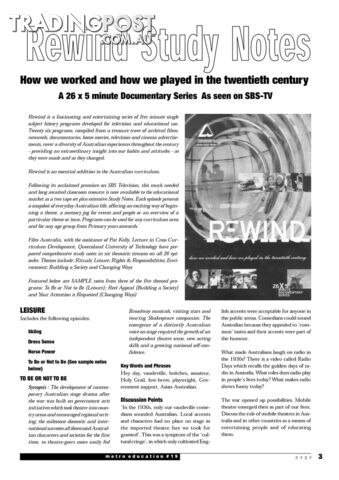 Rewind' (A Study Guide)