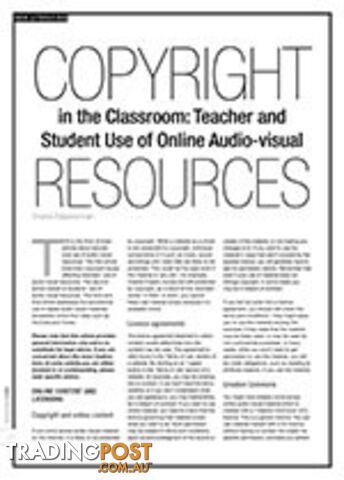 Copyright in the Classroom: Teacher and Student Use of Online Audio-visual...