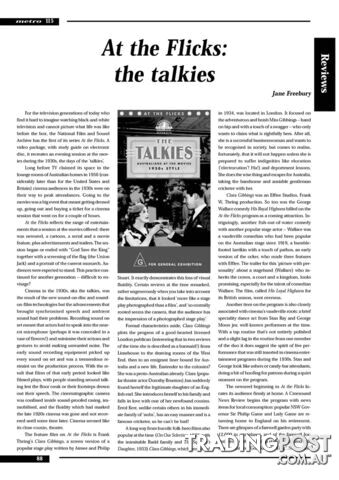 At the Flicks: The Talkies'