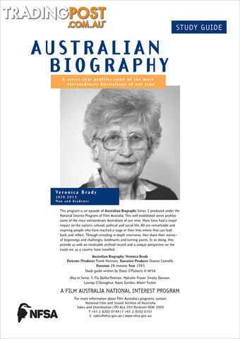 Australian Biography Series (Veronica Brady) Study Guide
