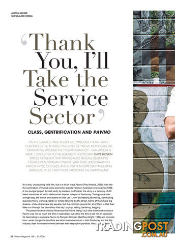Thank You, I'll Take the Service Sector': Class, Gentrification and Pawno