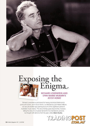 Exposing the Enigma: Richard Lowenstein and Lynn-Maree Milburn's Ecco Homo