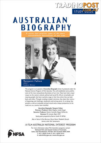 Australian Biography Series - Margaret Fulton (Study Guide)