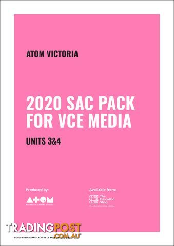 2020  SAC Pack For VCE Media Units 3&4