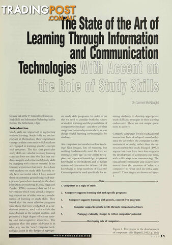 The State of the Art of Learning Through Information and Communication...