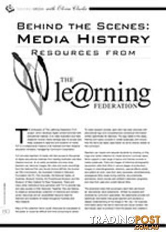 Behind the Scenes: Media History Resources from The Le@rning Federation