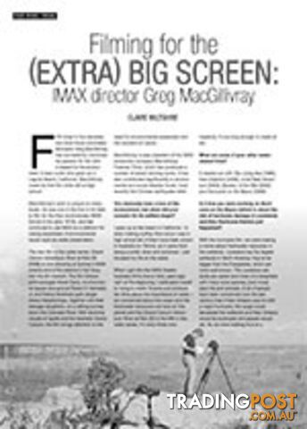 Filming for the (Extra) Big Screen: IMAX Director Greg MacGillivray