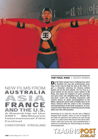 New Films from Australia, Asia, France and the US: A Round-up of the 2001...