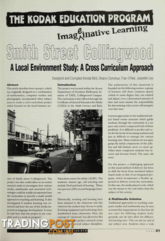 Smith Street Collingwood: A Local Environment Study: A Cross Curriculum...