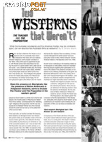 Two Westerns that Weren't? The Tracker and The Proposition