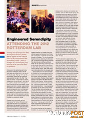 Engineered Serendipity: Attending the 2012 Rotterdam Lab