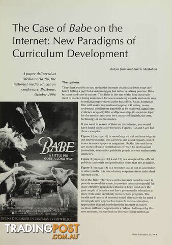 The Case of 'Babe' on the Internet: New Paradigms of Curriculum Development