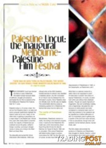 Palestine Uncut: The Inaugural Melbourne-Palestine Film Festival