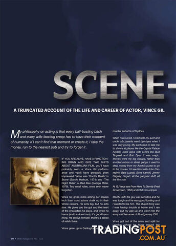 Scene-stealer: A Truncated Account of the Life and Career of Actor Vince Gil
