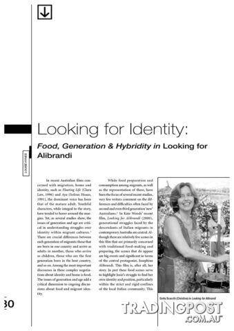 Looking for Identity: Food, Generation and Hybridity in 'Looking for Alibrandi'