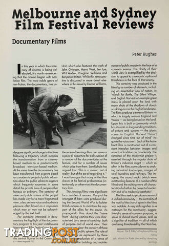 Melbourne and Sydney Film Festival Reviews: Documentary Films