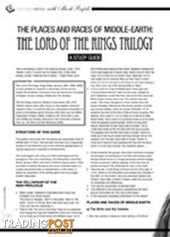 The Places and Races of Middle-Earth: The Lord of the Rings Trilogy. A Study...