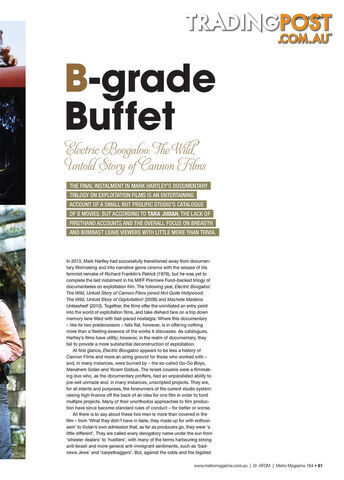B-grade Buffet: Electric Boogaloo: The Wild, Untold Story of Cannon Films