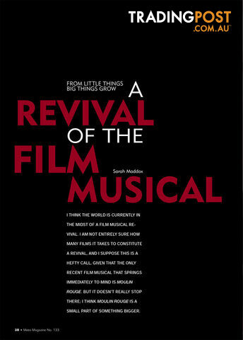 From Little Things Big Things Grow: A Revival of the Film Musical