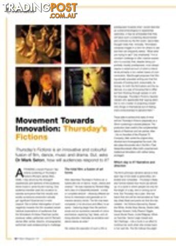 Movement Towards Innovation: Thursday's Fictions