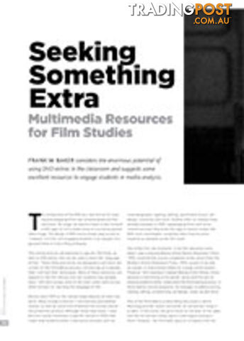 Seeking Something Extra: Multimedia Resources for Film Studies