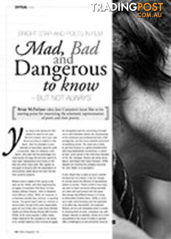 Bright Star and Poets in Film: Mad, Bad and Dangerous to Know - But Not Always
