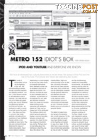 Idiot's Box: iPod and YouTube and Everyone We Know
