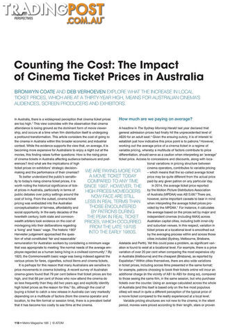 Counting the Cost: The Impact of Cinema Ticket Prices in Australia